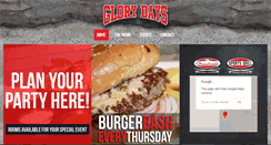 Desktop Screenshot of glorydayssportsgrill.com