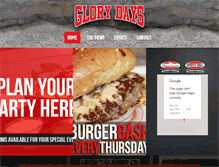 Tablet Screenshot of glorydayssportsgrill.com